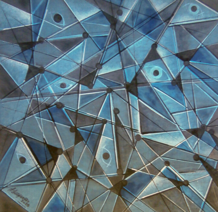 Novos tempos-MAR-31 绘画, 31.5x31.5 in