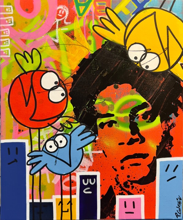BASQUIAT 绘画, 24x21.3 in