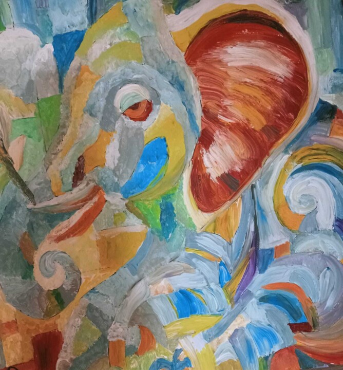 Peinture intitulée "Le bonheur de l'élé…" par Audran, Œuvre d'art originale, Acrylique