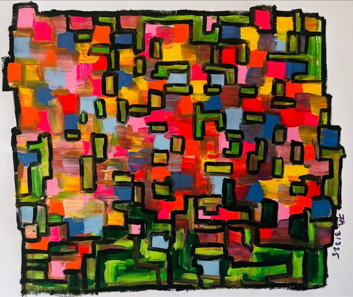 FLOWERS 绘画, 24.4x24.4 in