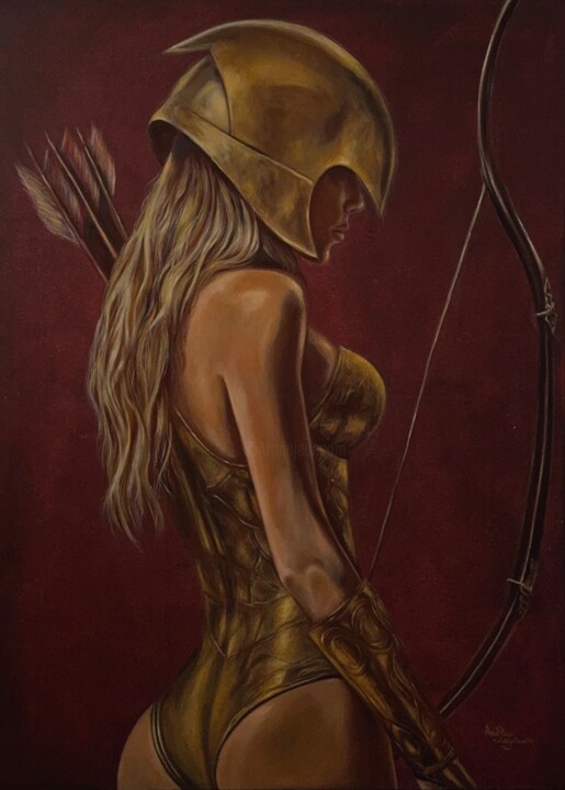 The Golden Huntress 绘画, 51.2x38.2 in