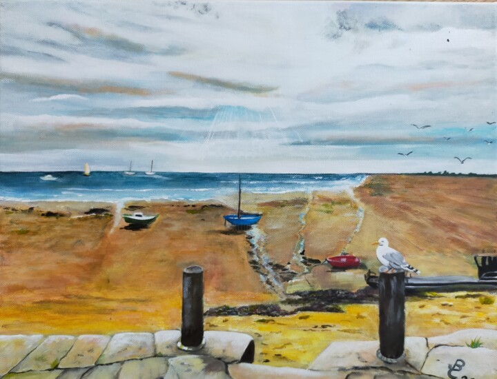Après la pluie... à Cancale Ζωγραφική, 15x17,9 in