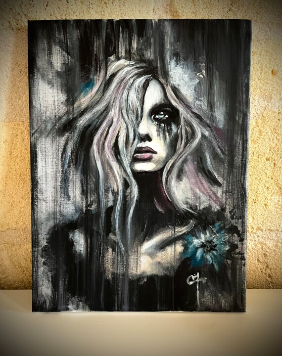 Larmes de l'Ombre 绘画, 15.8x11.8 in