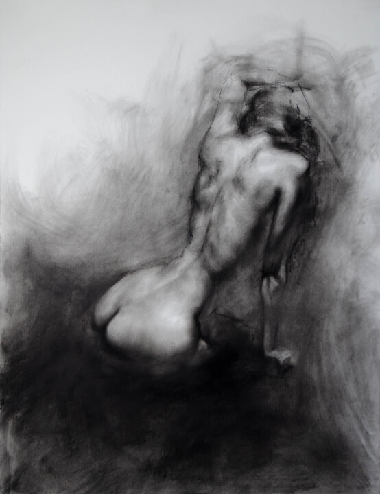 Figure and abstraction in black 02 图画, 25.6x19.7 in