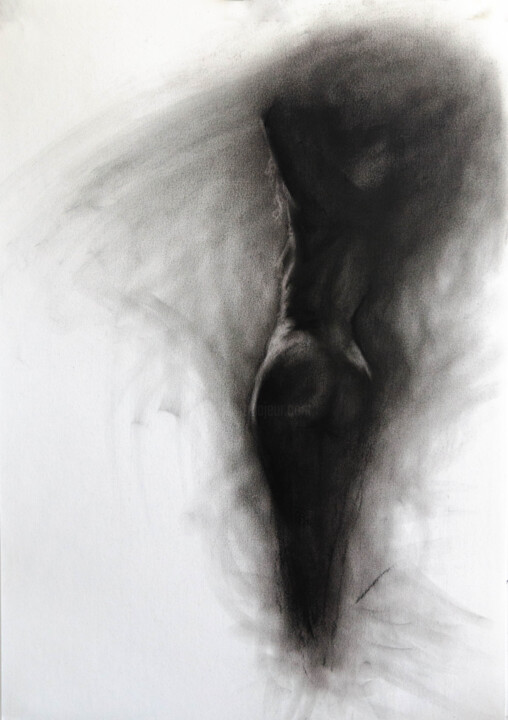 Figure and abstraction in black 07 Resim, 23,4x16,5 in