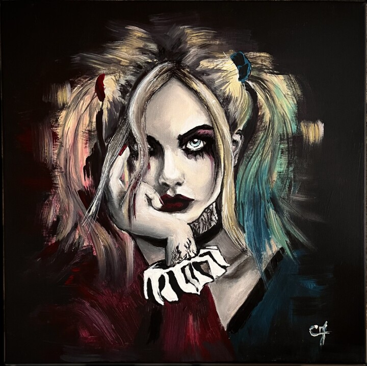 Rêverie de Harley 绘画, 15.8x15.8 in