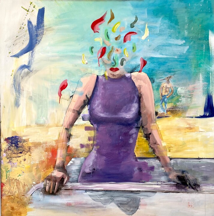 La vità Bella 绘画, 31.5x31.5 in