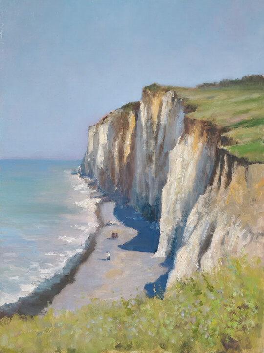 Painting titled "Nomandy Coast" by Pascal Giroud, Original Artwork, Oil