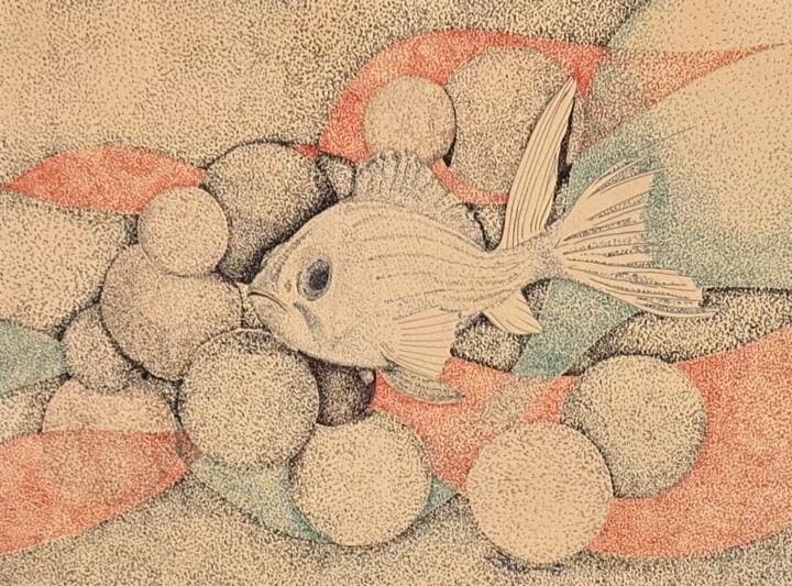 Point project #33/Aquatic Geometry 图画, 12x16 in