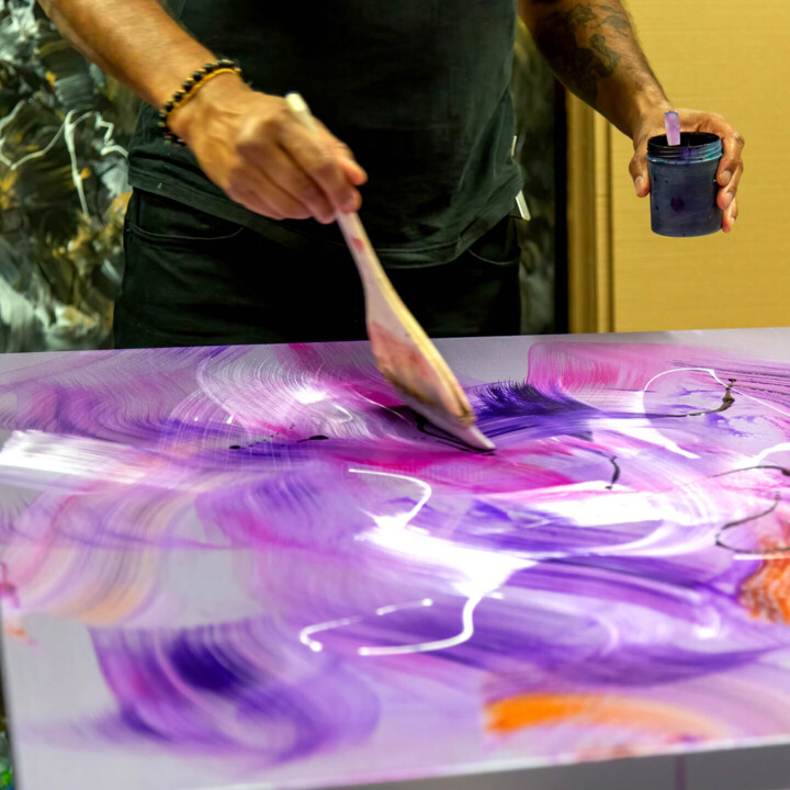 Steps of the making of the work