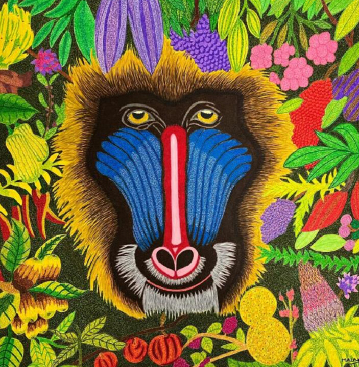 Couleurs exotiques Tekening, 23,6x23,6 in