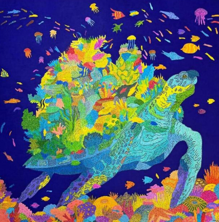 Attention aux merveilles sous-marines 图画, 23.6x23.6 in