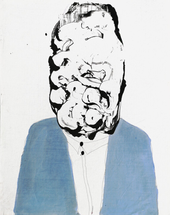 Painting titled "Portrait X1" by Massimo Quadrelli, Original Artwork, Acrylic