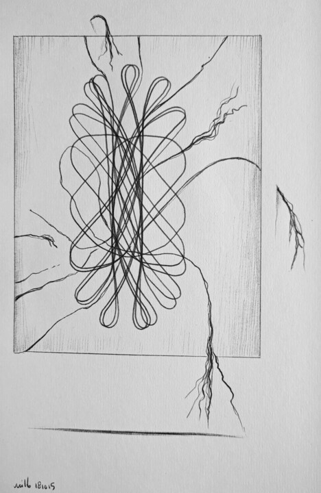 "Sketchbook 2015 - 3D" başlıklı Resim Milto Sideris tarafından, Orijinal sanat, Tükenmez kalem