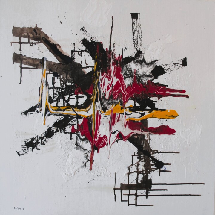 Peinture intitulée "Abstraction surréll…" par Guillaume Defins, Œuvre d'art originale, Acrylique Monté sur Châssis en bois