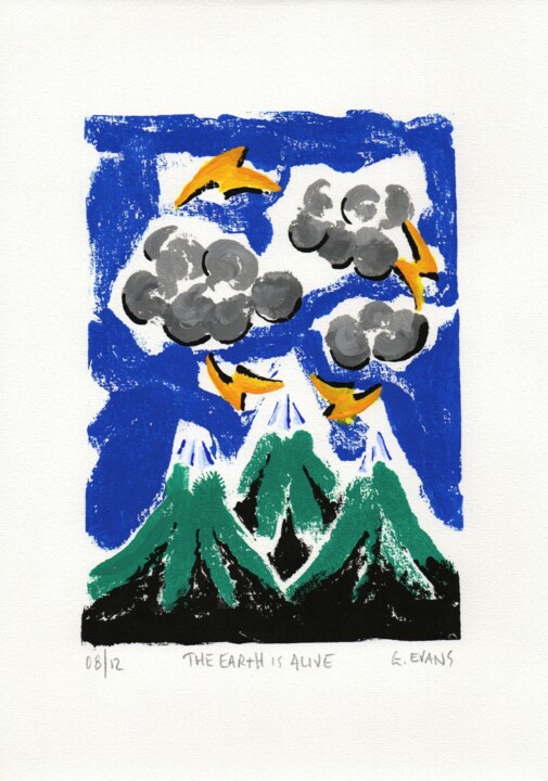 The Earth is Alive 08/12 印花与版画, 11.7x8.3 in