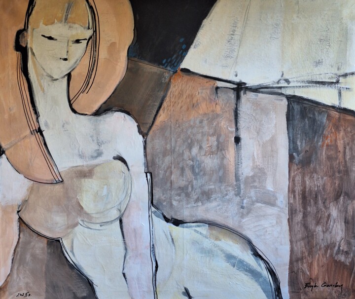 JESTEM ŚPIĄCA / PIĘKNO MĘCZY WIĘC MUSZĘ SIĘ POŁOŻYĆ 绘画, 43.3x51.2 in