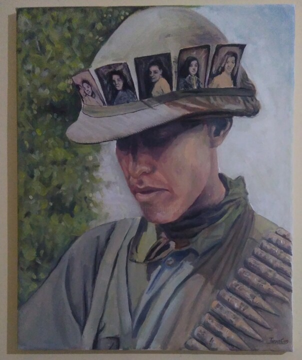 Memories of a soldier 绘画, 19.7x15.8 in