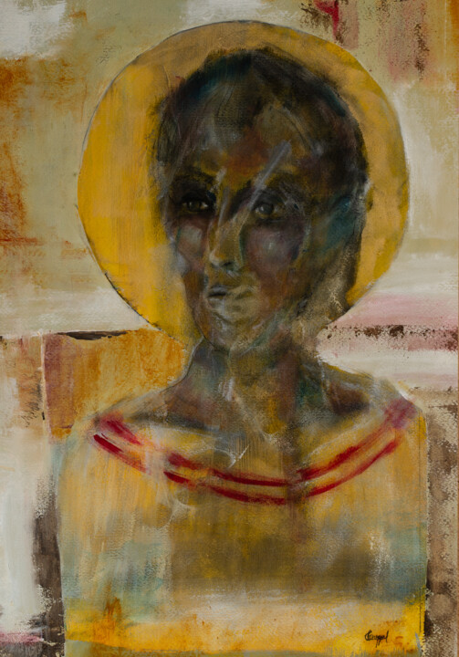 Left saint 绘画, 23.4x16.5 in
