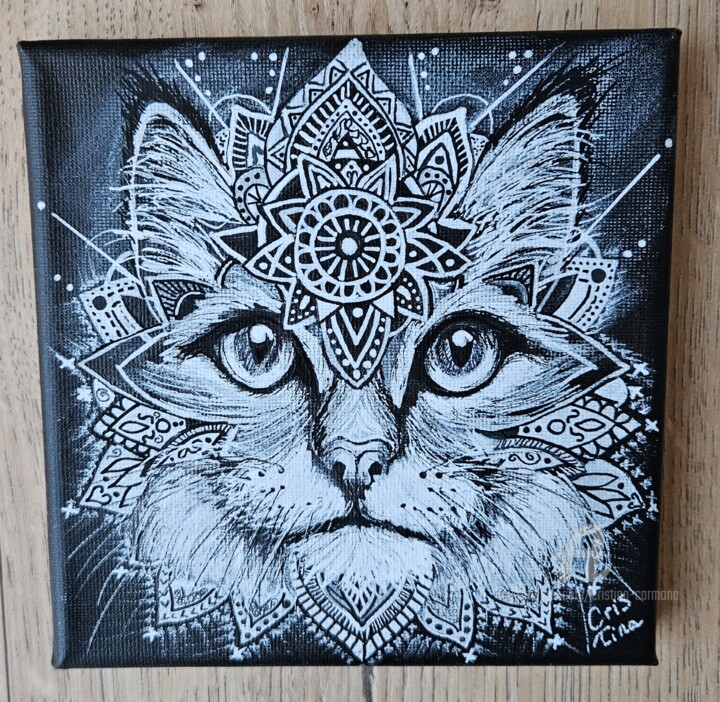 CHAT MANDALA 绘画, 5.9x5.9 in