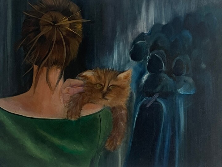 So many questions and so less answers 绘画, 15.8x19.7 in