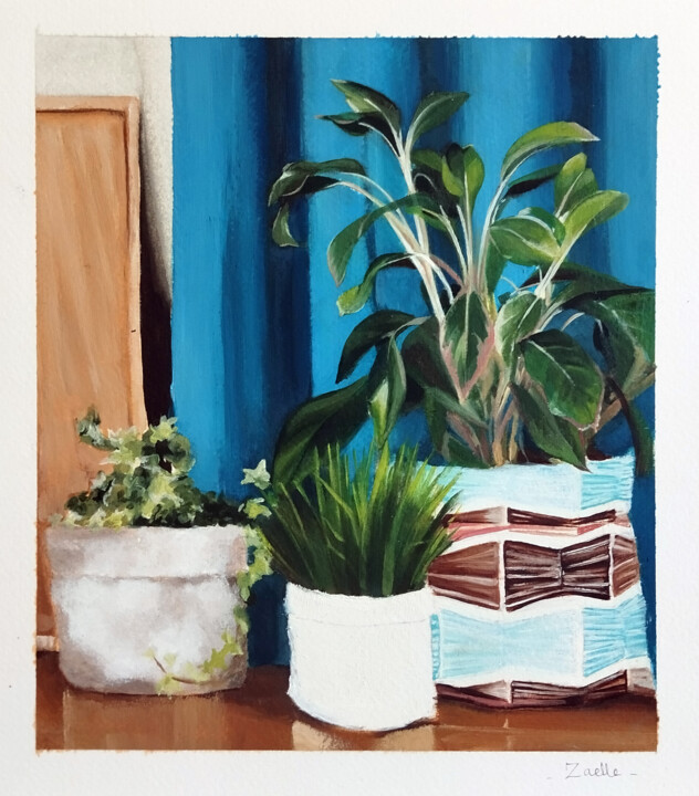 Petites plantes 绘画, 11.2x9.7 in