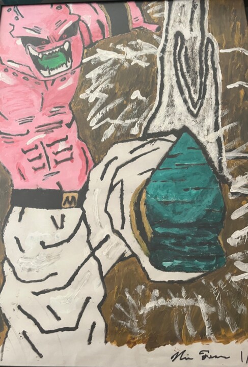 Kid Buu 绘画, 24x18 in