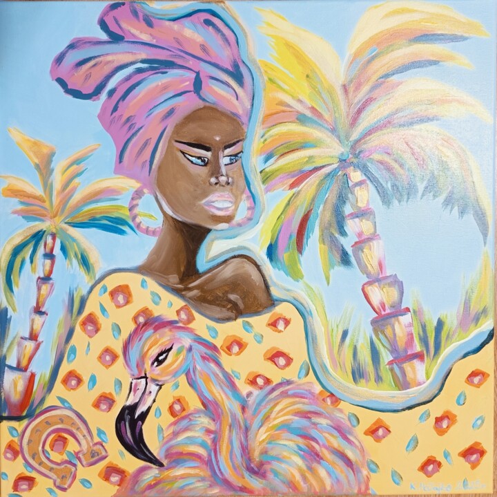 Malarstwo zatytułowany „"Szczęściara"” autorstwa Karolina Maria Hałajko, Oryginalna praca, Akryl