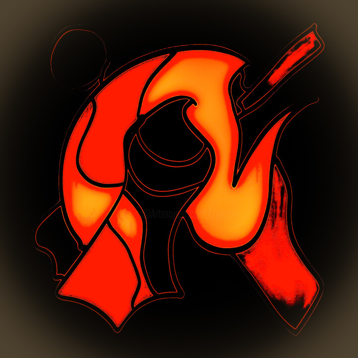 Master glassmaker Digitale Kunst, 7,9x7,9 in