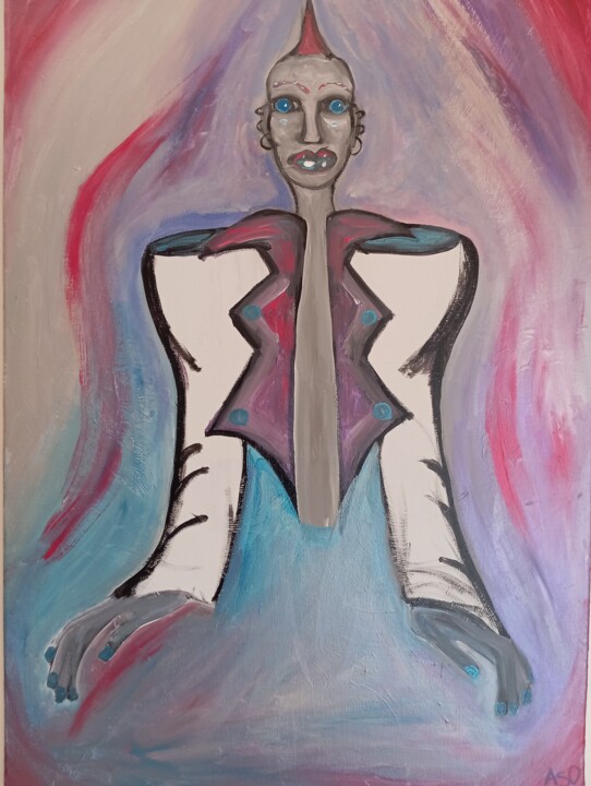 Punk rocker 绘画, 35.4x25.6 in