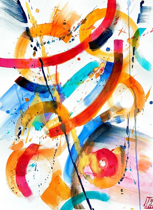 Zeit Flow II 绘画, 29.9x22.1 in