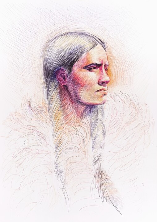 Everlasting warrior 图画, 16.5x11.7 in