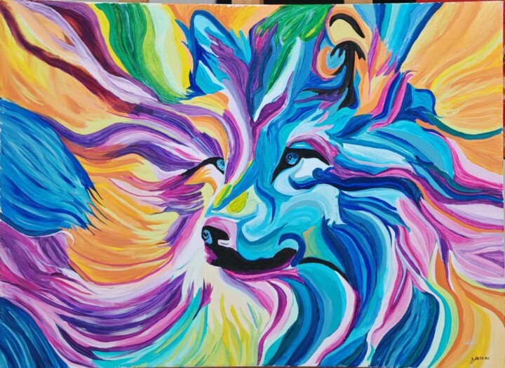 Loulou 绘画, 19.3x27.6 in