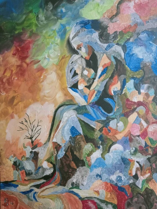 Un monde reposé 绘画, 30.7x22.8 in