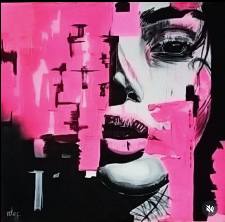 ROSE SOMBRE 绘画, 19.7x23.6 in