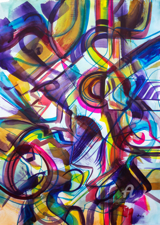 Painting titled "Watercolor nº 152" by Julian Garcia-Viso, Original Artwork, Watercolor
