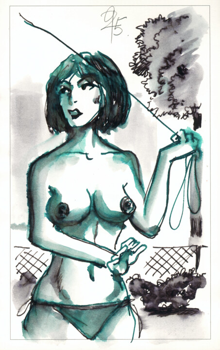 Leine spannen. Garten. 图画, 7.3x4.5 in