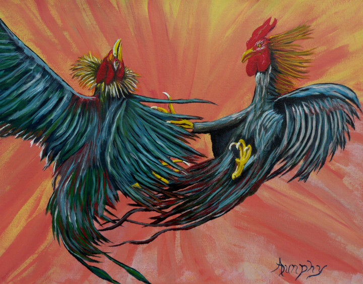 The Gallant Battle Schilderij, 16x20 in