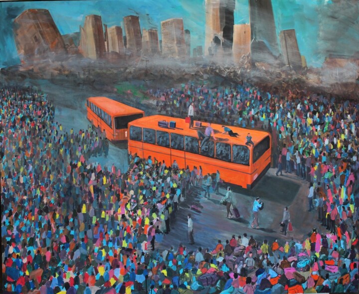 GÖÇÜP GİDERKEN 3 绘画, 47.2x59.1 in