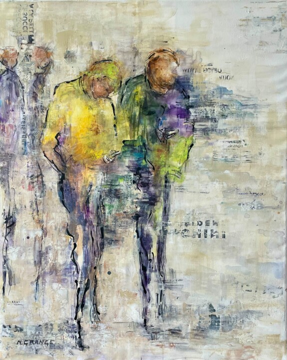 Pintura titulada "branchés 2" por Nathalie Grange, Obra de arte original, Acrílico Montado en Bastidor de camilla de madera
