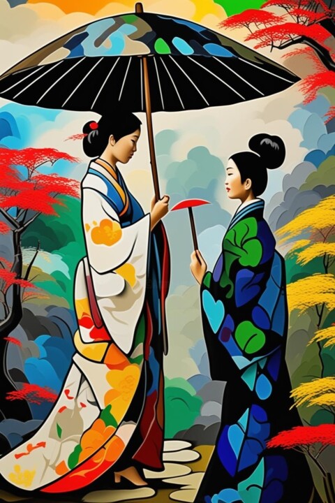 Japan garden1 数字艺术