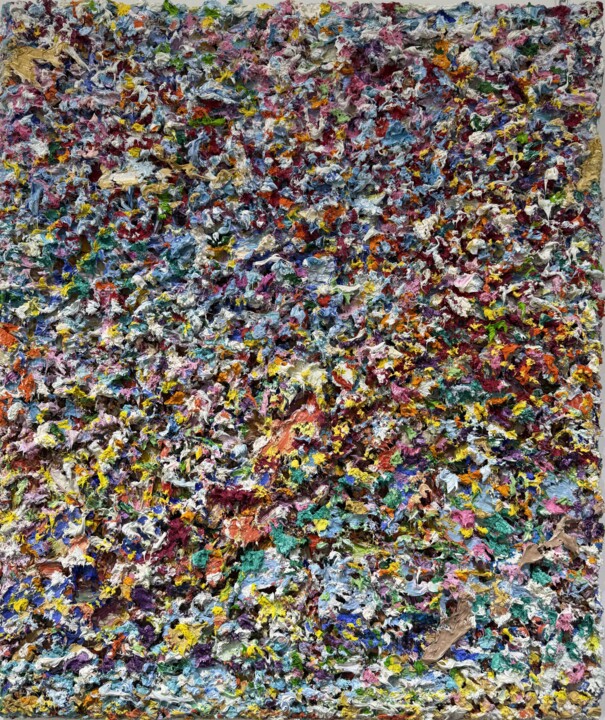 Peinture intitulée "Falaise" par Pascal Courcelles, Œuvre d'art originale, Huile Monté sur Châssis en bois