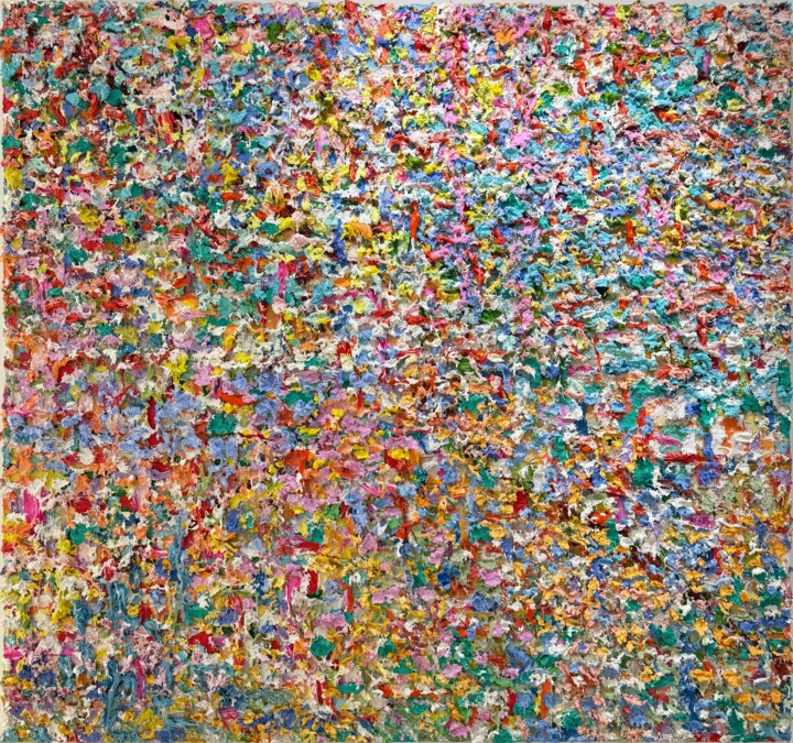 Painting titled "Chance" by Pascal Courcelles, Original Artwork, Oil Mounted on Wood Stretcher frame