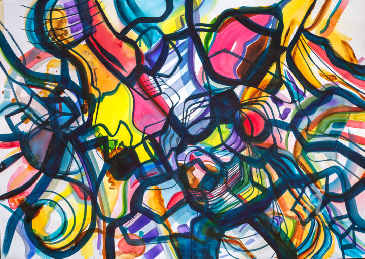 Painting titled "Watercolor nº 180" by Julian Garcia-Viso, Original Artwork, Watercolor