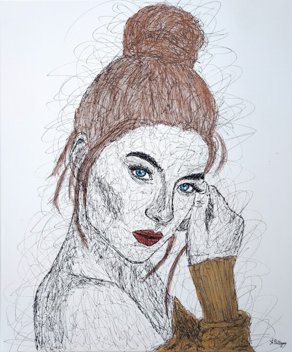 Regard intérieur 绘画, 21.7x18.1 in