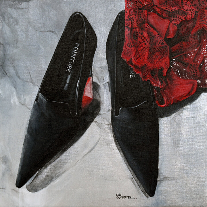 Schilderij getiteld "CHEMIN FAISANT, SES…" door Alain Rouschmeyer, Origineel Kunstwerk, Acryl Gemonteerd op Frame voor houte…