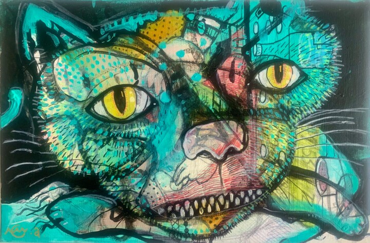 Petit monstre : bingo 绘画, 10.6x16.1 in