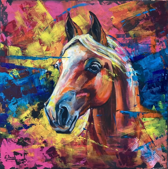 Schilderij getiteld "Grace and style" door Eva Bazhenova, Origineel Kunstwerk, Acryl