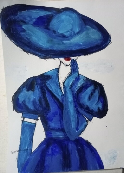 30's style woman 绘画, 20.9x15 in