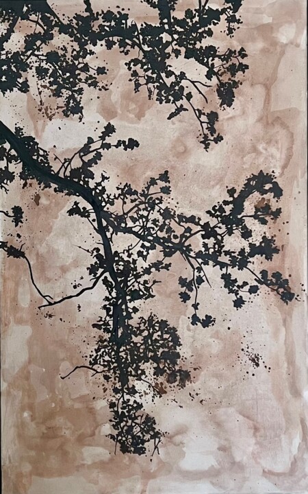 Silhouette of a tree 绘画, 31.5x19.7 in